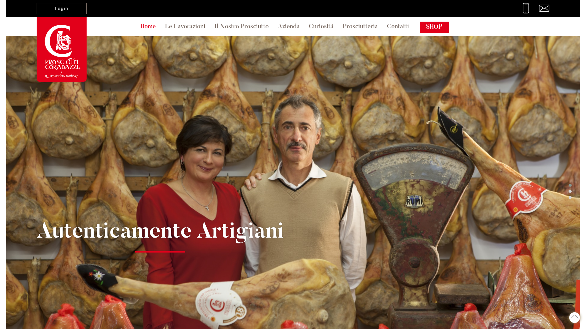 Coradazzi website screenshot