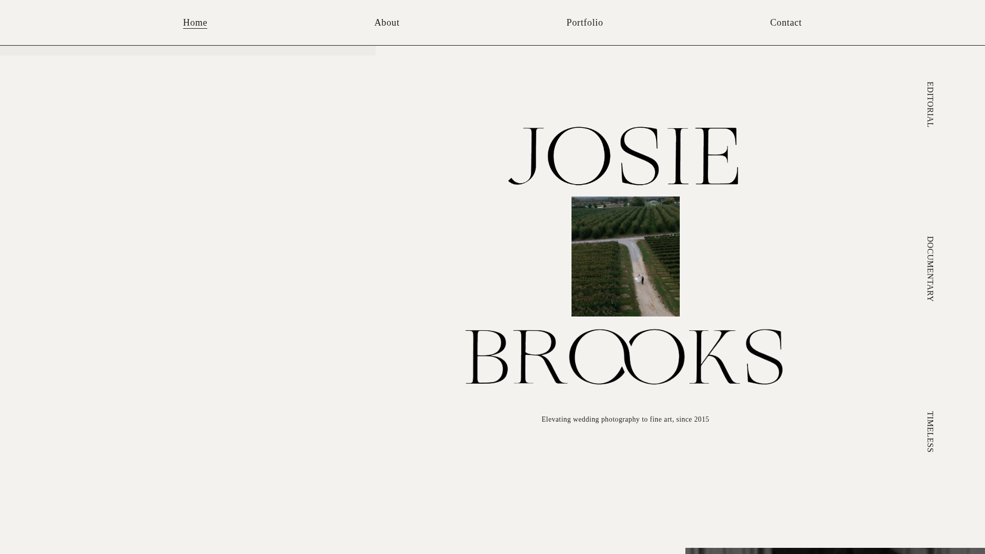 Josiebrooksphotography website screenshot