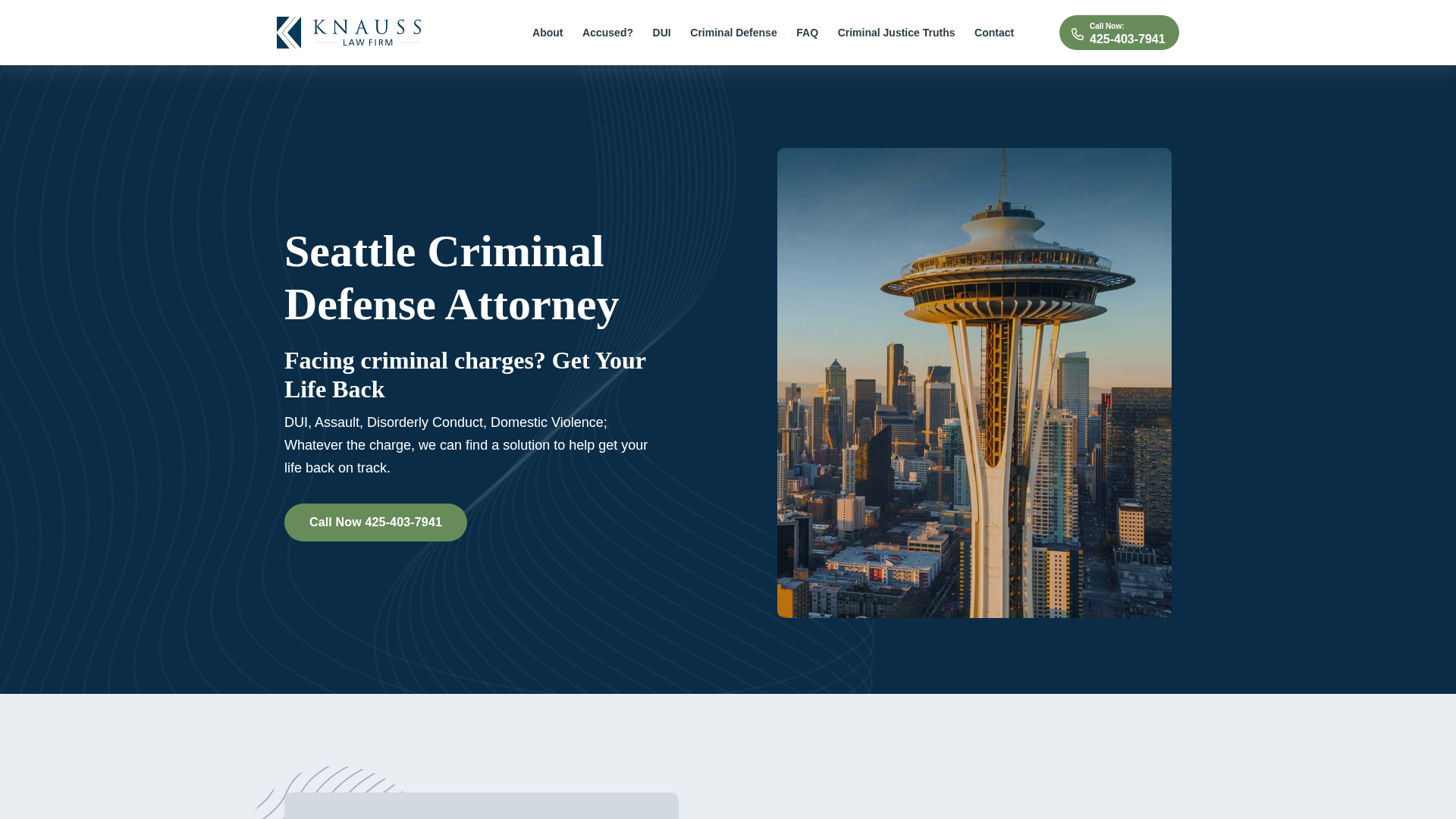 Knausslawfirm website screenshot