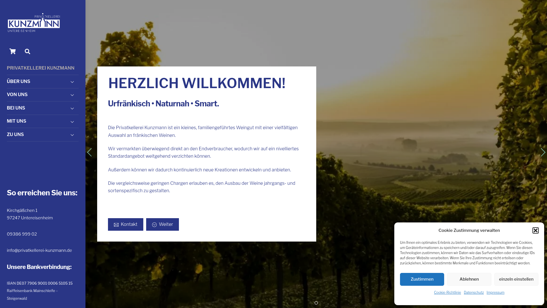 Privatkellerei Kunzmann website screenshot