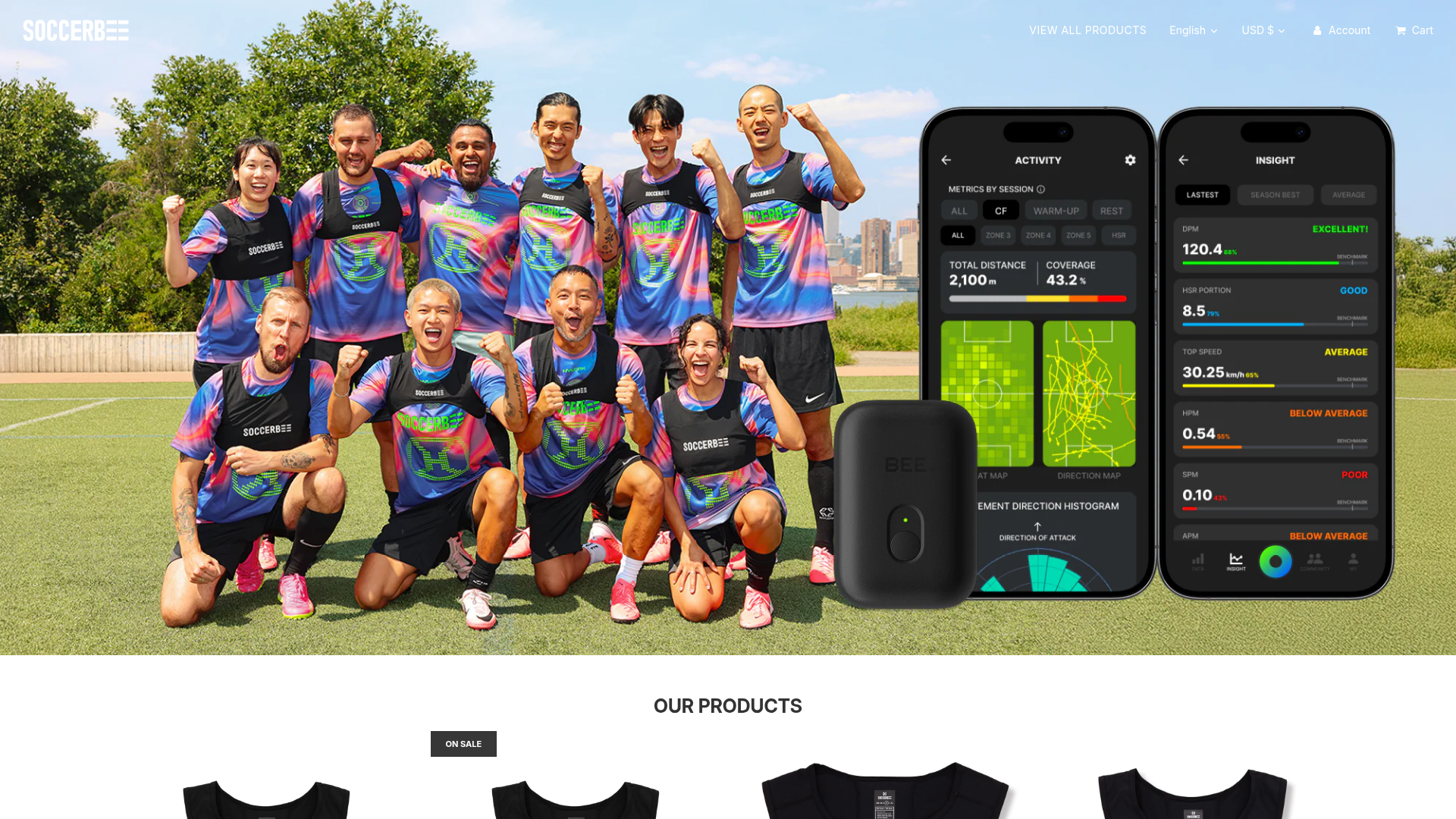 Soccerbee website screenshot